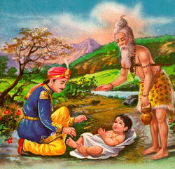 The Sanyasi Appearing Before The King And The Child